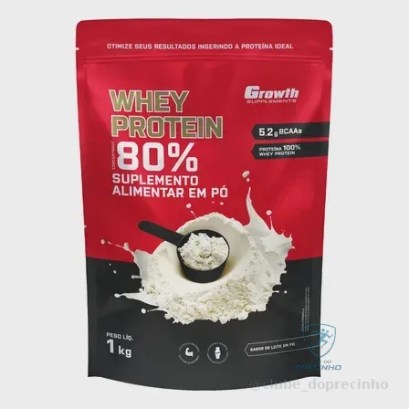 Whey Protein Concentrado 1kg Growth Supplements Leite em Pó Mercado Livre
