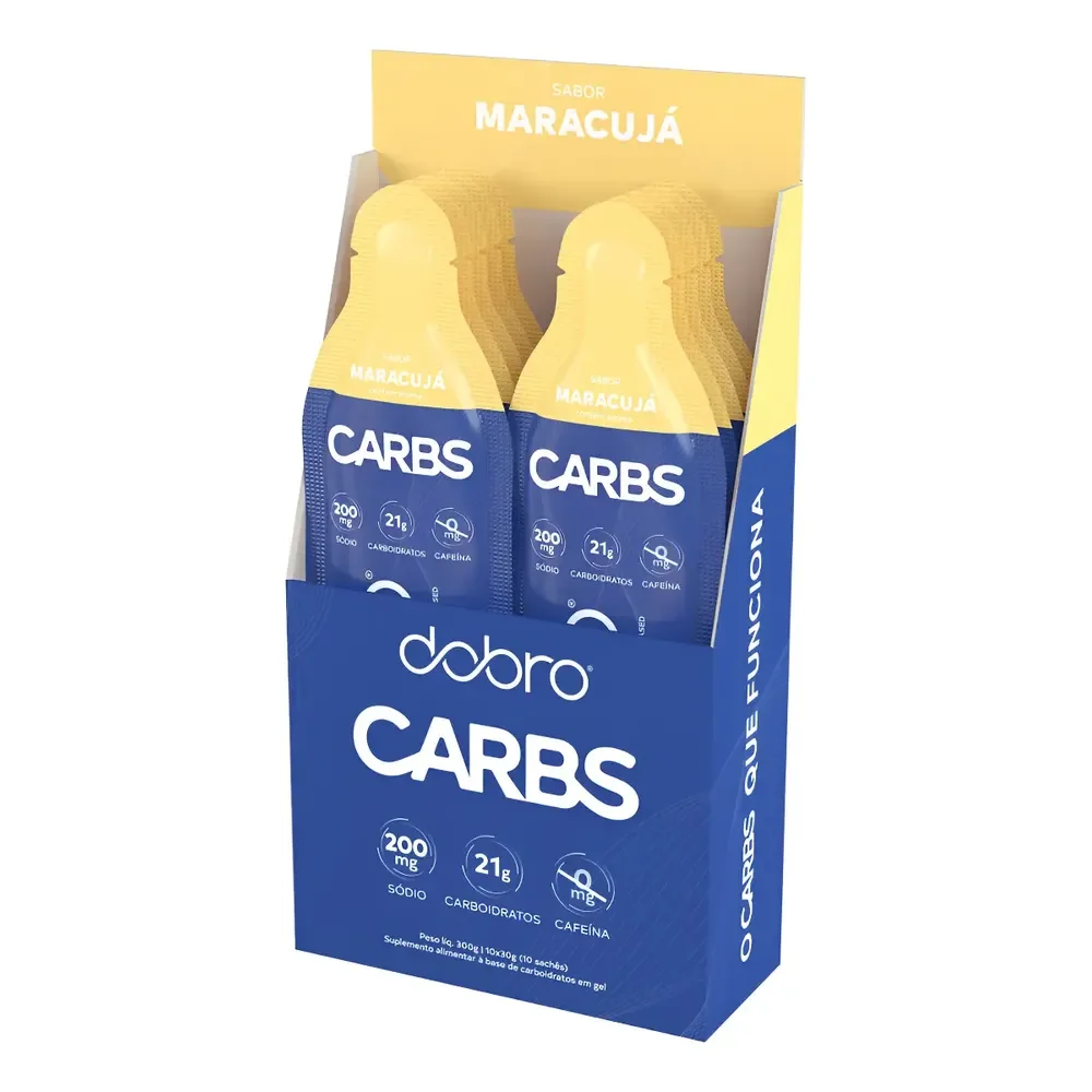 Carbs Gel Sem Cafeína Cx 10 Unid (10x30g) Maracujá Dobro Maracujá Cx Com 10 Unid