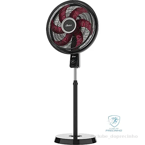 Oster Ventilador de Coluna Power Fresh, 110V, Preto/Vermelho, 140W, OVTR881
