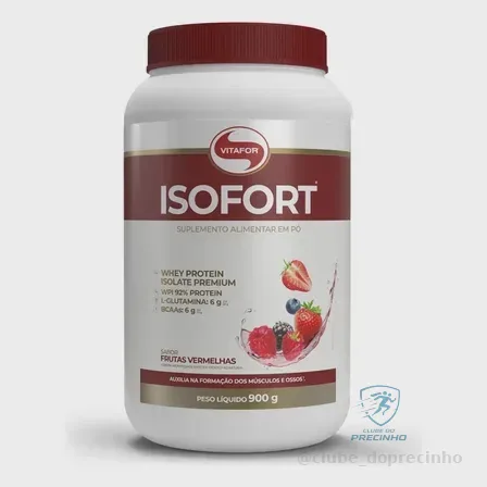 Whey Protein Isolado Isofort Frutas Vermelhas 900g Vitafor Mercado Livre