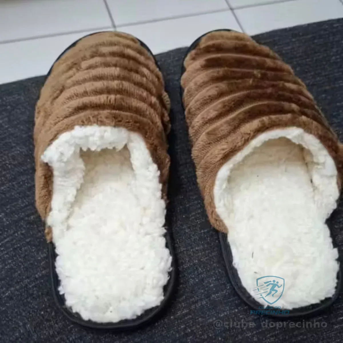 Pantufa LUXO Quentinha Unissex Pelúcia Antiderrapante Shopee