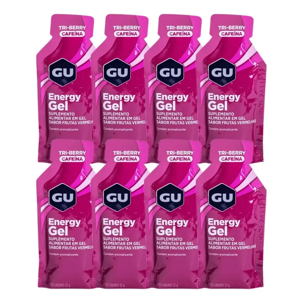 Gu Energy Gel Carbo Kit 8un Em Sachê Sabor Triberry Corredor Triberry
