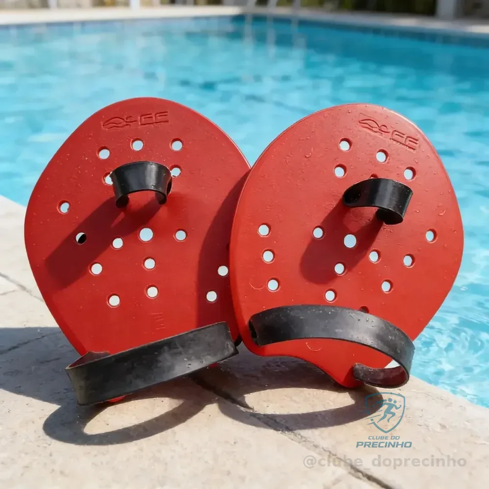 Palmar De Natação Cor Vermelho Tamanho P