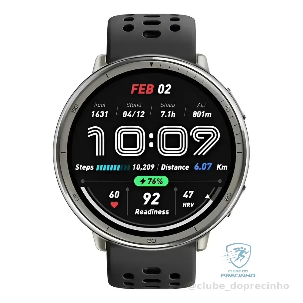 Relógio Amazfit Active 2 Smartwatch Cinza Preto
