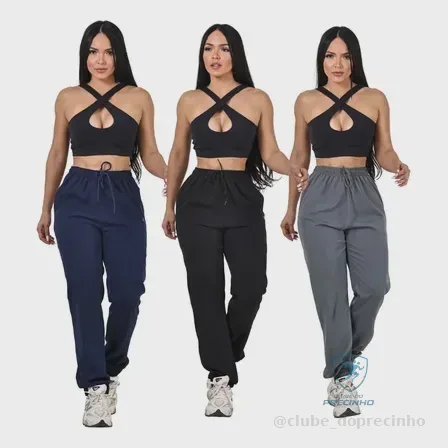 Kit 3 Calças Jogger Femininas - Secagem Rápida e Conforto Mercado Livre