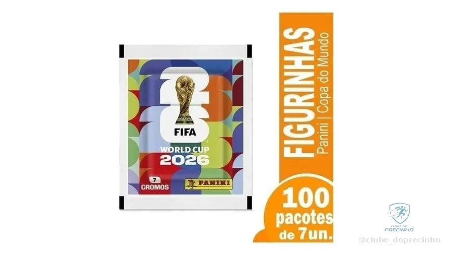 700 Figurinhas Panini da Copa do Mundo 2026 - 100 Envelopes com 7 Figurinhas Display