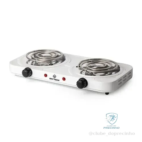 Fogão Cooktop Fogareiro Elétrico Portátil 2 Bocas 2000w Branco 127v