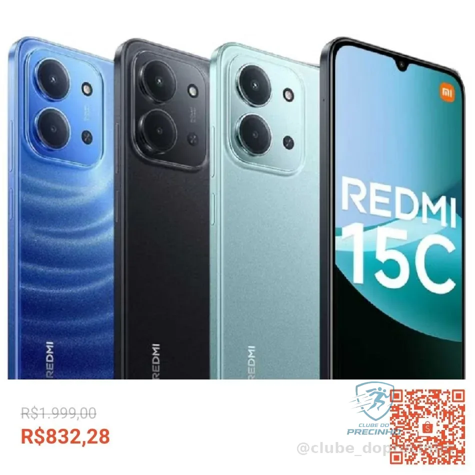 Celular Xiaomi Redmi 15C Dual SIM de 256GB 8GB RAM de 6.9" 50MP 8MP (Global) | Lançamento 2026