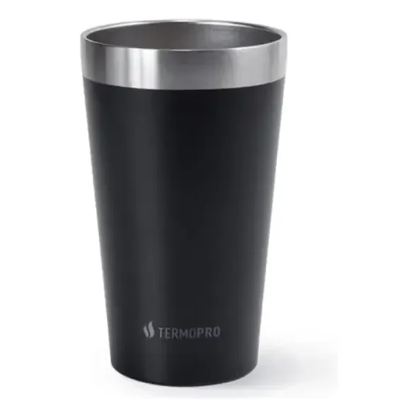 Copo Térmico Para Cerveja 500ml Preto Termopro Liso