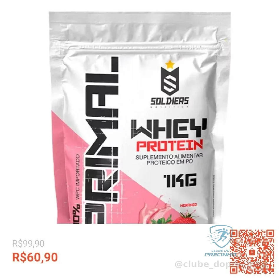 Whey Protein Primal 1kg Importado Soldiers Nutrition Suplemento Proteína Muscular