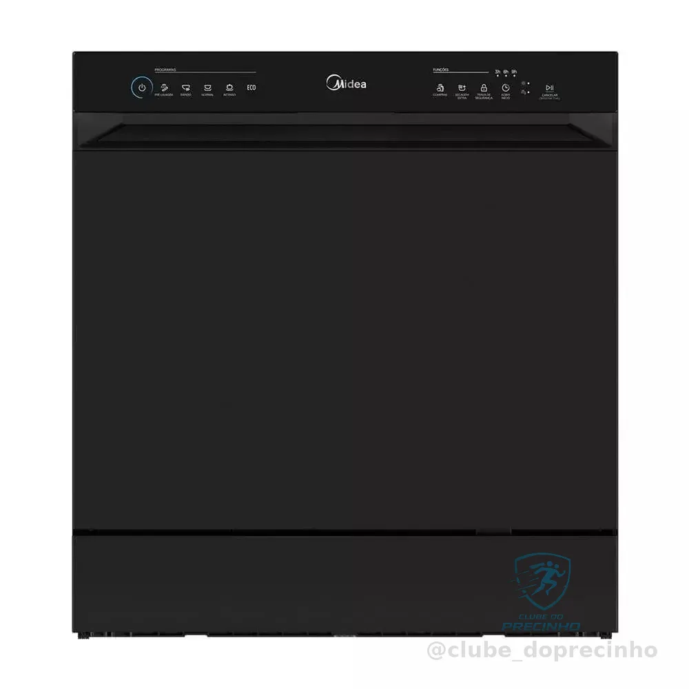 Lava Louças 8 Serviços Preta Touch Plus Midea MDWTF08B2 220V