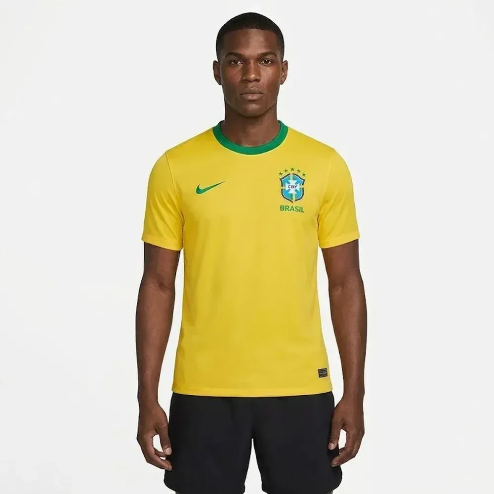 Camisa Brasil Nike I 2026/27 Fã Masculina Amarelo/verde 3g
