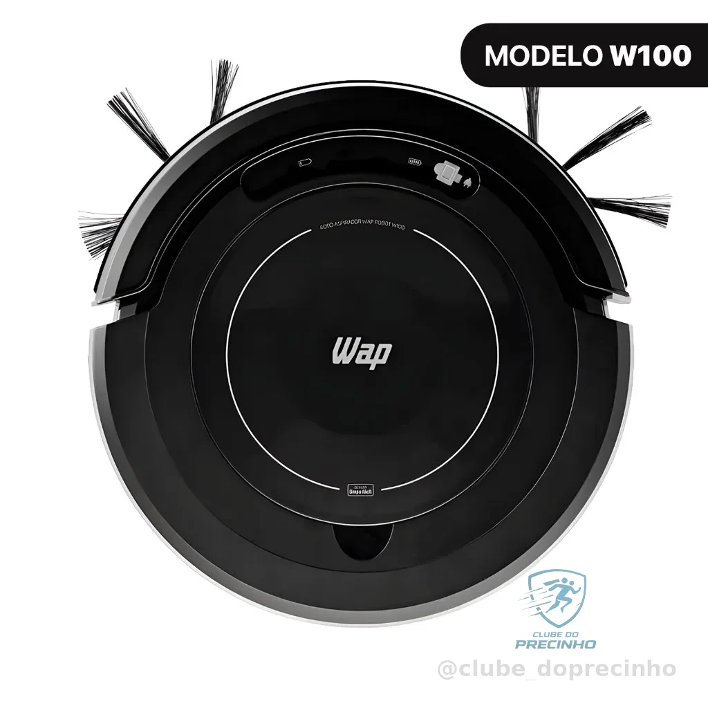 Aspirador de Pó Robô WAP Robot W100 3 em 1 Antiqueda Bivolt 17W