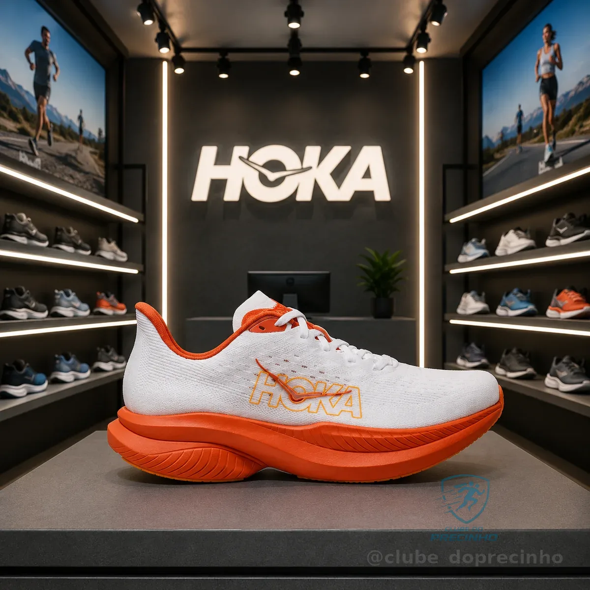 Tênis Masculino de Corrida Mach 6 Hoka Laranja - 39, 40, 41, 42  e 43