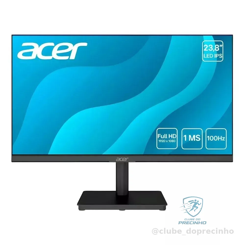 Monitor Gamer Acer LED IPS 23,8" Full HD HDMI VGA MK241Y Preto Bivolt Shopee