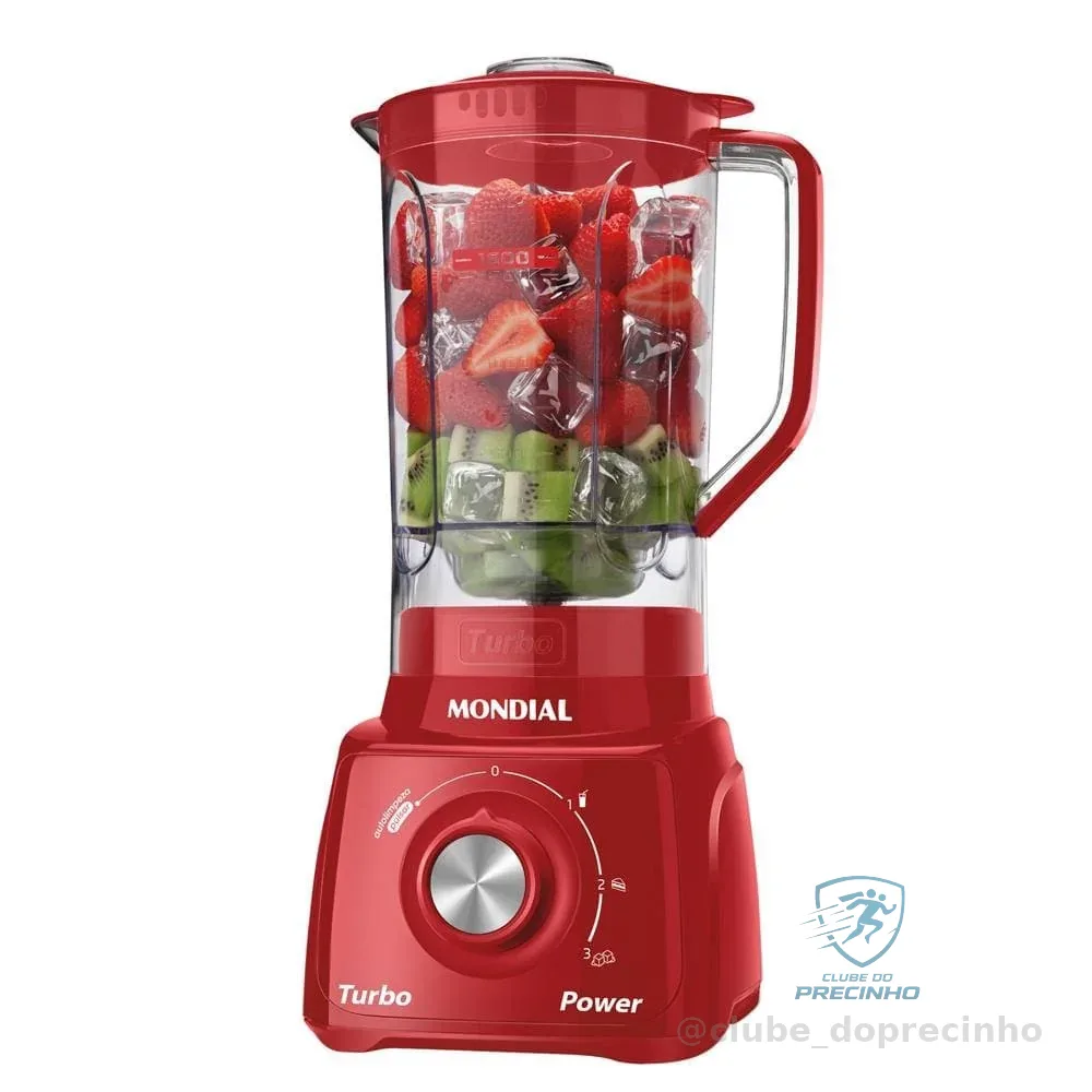 Liquidificador L99-FR Turbo Power 500W com 3 Velocidades Mondial