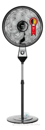 Ventilador Coluna 50cm 180w 8 Pás Silencioso Wap Flow Turbo Frequência 60 Hz 40 Cm Preto 220v Cinza Plástico