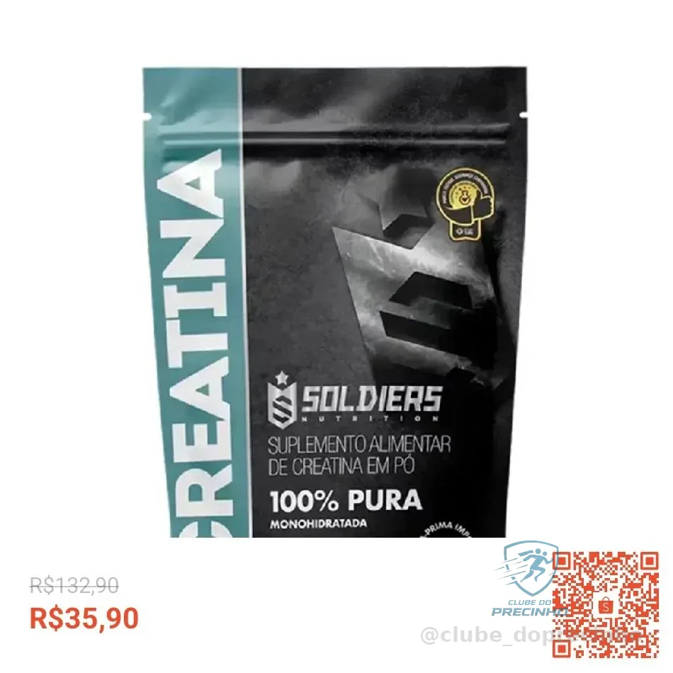 Creatina Monohidratada 500GB 100% Pura Importada Soldiers Nutrition Suplemento Performance Muscular Força