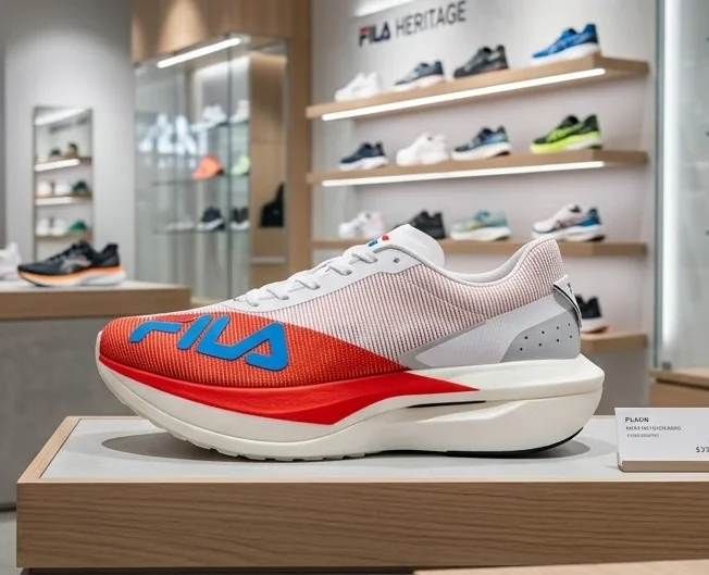 Tenis Fila Racer Carbon 3 Branco e Vermelho - Futfanatics