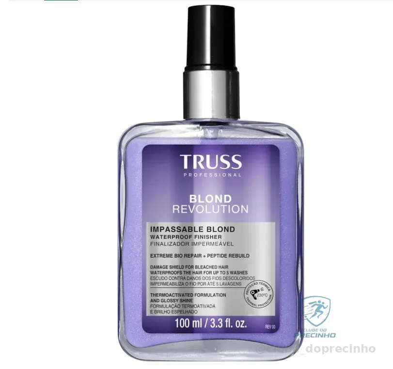 Truss Blond Revolution Impassable | Finalizador Impermeável para Cabelos Loiros | 100ml