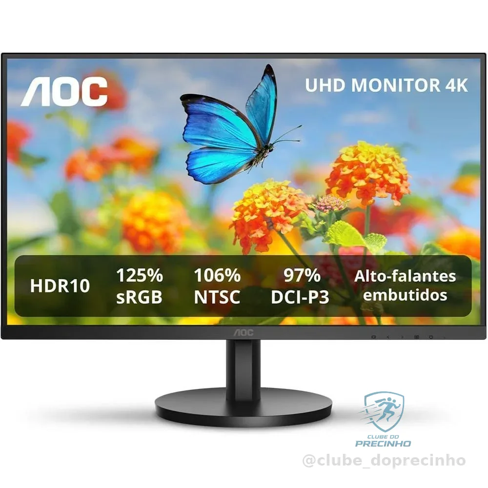 Monitor 27 4K U27B3A/57 HDR10 Alto falantes Integrados Bivolt AOC