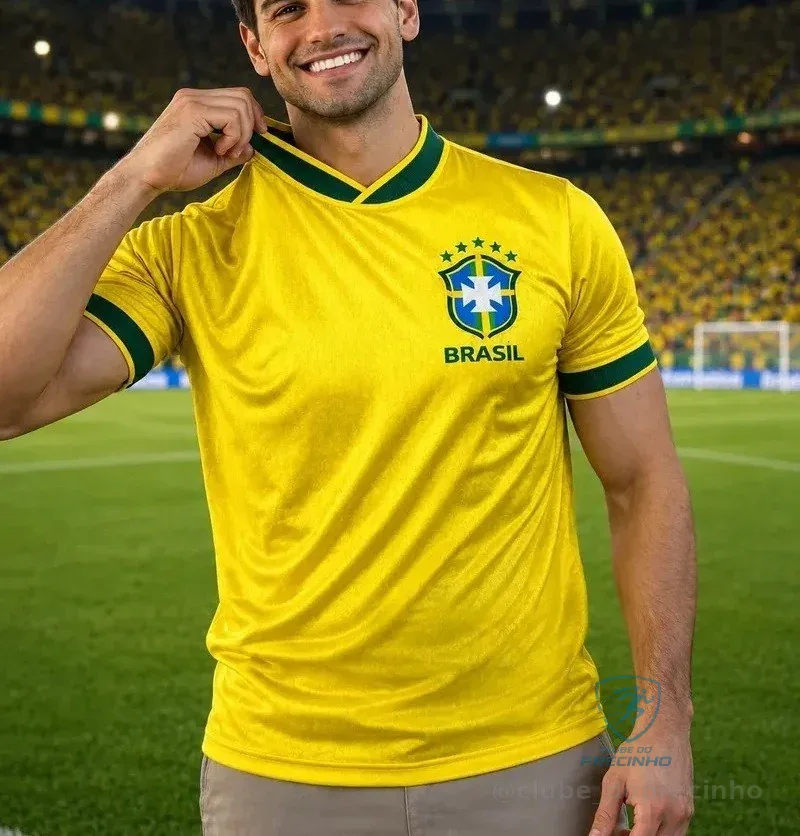 Camiseta Amarela Torcedor Brasil Mercado Livre