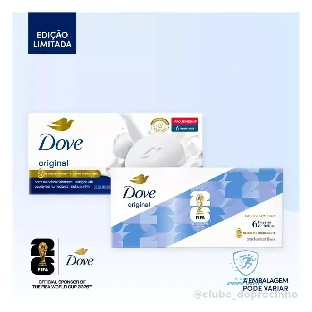 Sabonete Dove Original Com 6 Unidades De 90g
