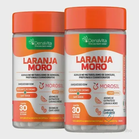 Kit 2x Laranja Moro Morosil + Cromo + Café Verde - Denavita Mercado Livre