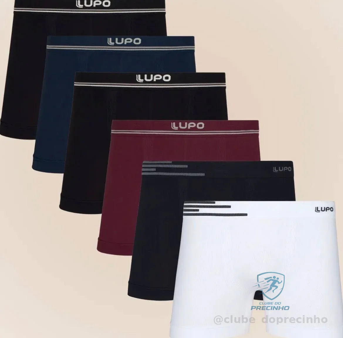 Kit 6 Cuecas Boxer Lupo Microfibra Sem Costura Mercado Livre