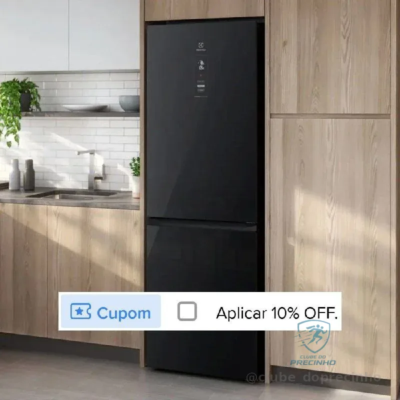 Geladeira Frost Free Inverter 322l Ib42g Electrolux Preto 220v