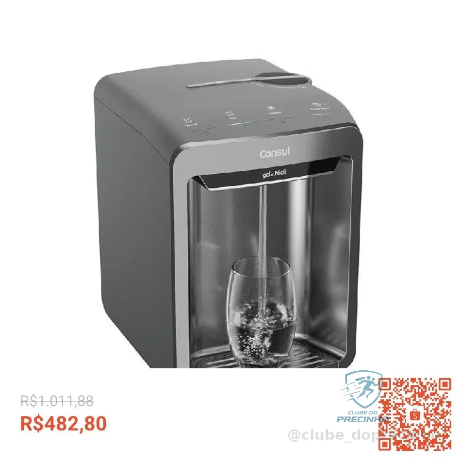 Purificador de Água Consul Refrigerado Eletrônico CPB33AF Cinza Bivolt