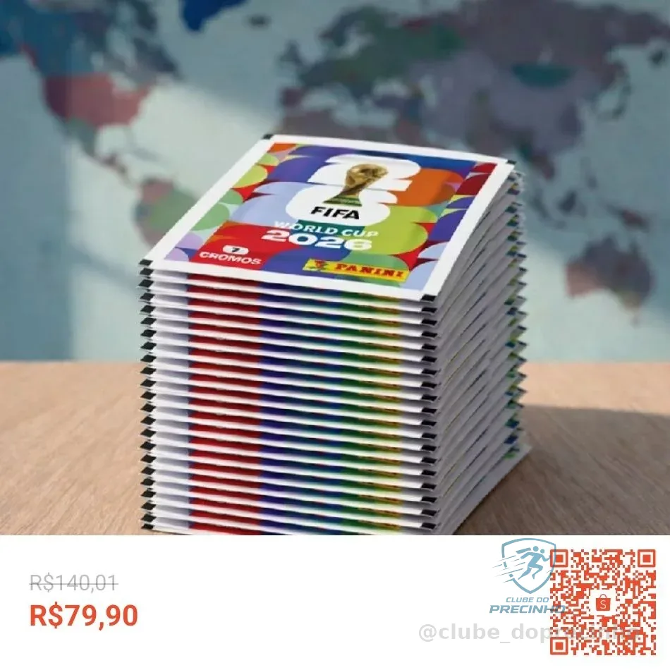 Kit Com 10/20/40/50 Envelopes De 7 Figurinhas + Chance de Lendária Copa Do Mundo 2026 Panini Oficial
