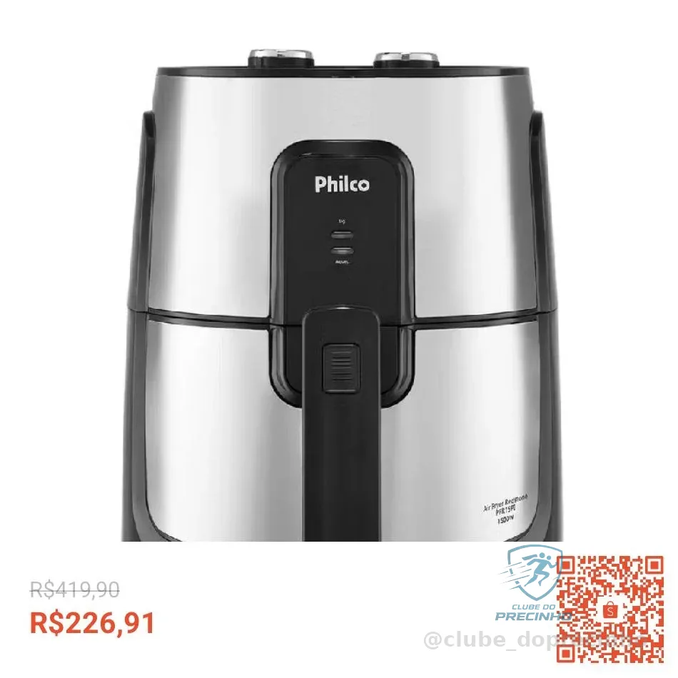 Air Fryer Philco 4,4L Antiaderente Redstone 1500W PFR15PI