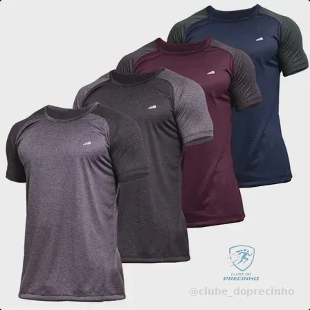 4 Camisetas Masculina Dry Fit Premium Camisa Academia Kit Mercado Livre
