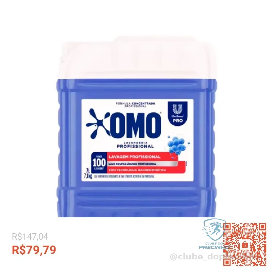 Lava Roupas Lavanderia Pro Líquido 7L Omo