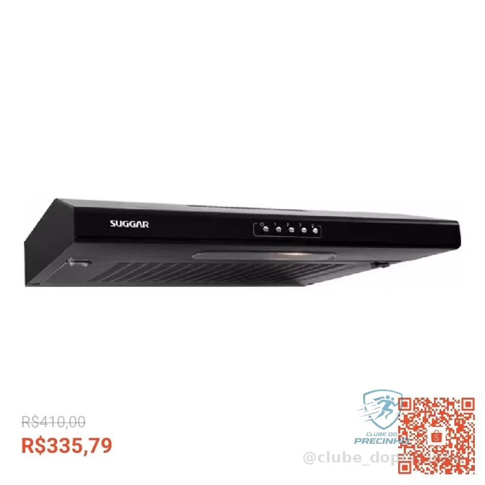 Depurador De Ar Slim 60 Cm Di601Pt Preto 127V - Suggar