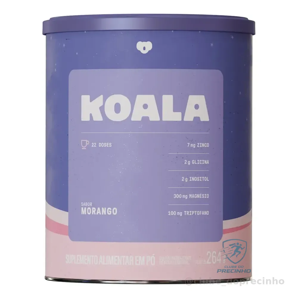 Koala Morango - Classic Size (264g) - Caffeine Army  Suplemento Em Pó Noturno Com Magnésio