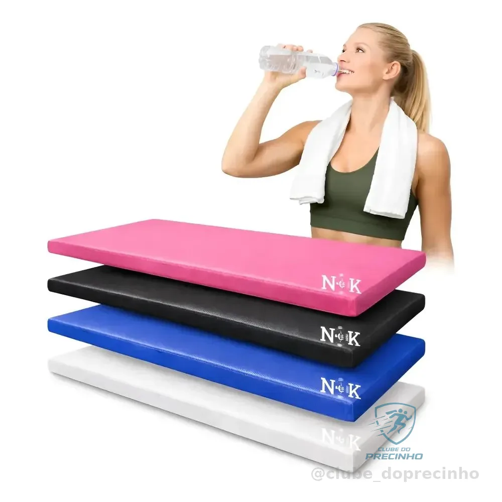 Colchonete Nbk Flex De Ginástica E Yoga D28 Preto Para Treino 90x40x3cm
