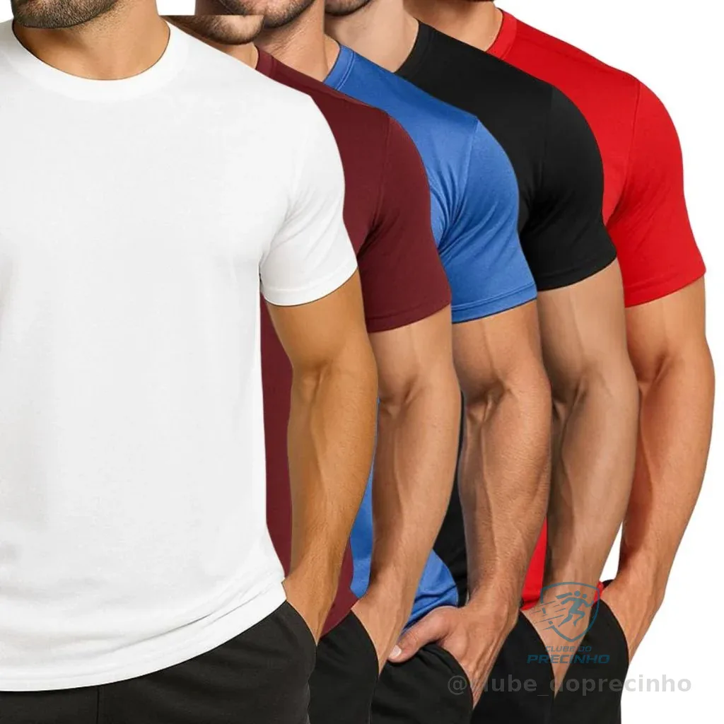 Kit 5 Camisetas Dry Fit Masculina Treino Academia Corrida Esportes Exercícios Casual Shopee