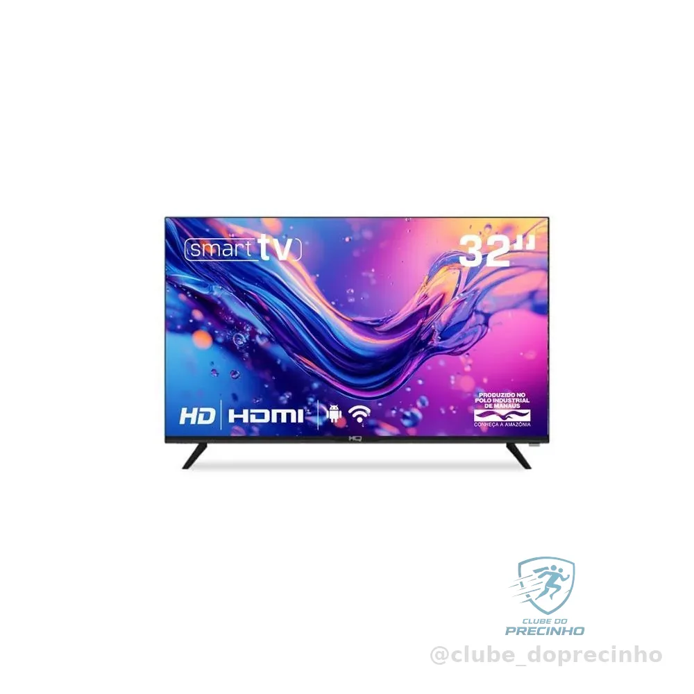 Smart TV HQ 32" HD tela sem Bordas Sistema Android Design Slim HQS32NKHM