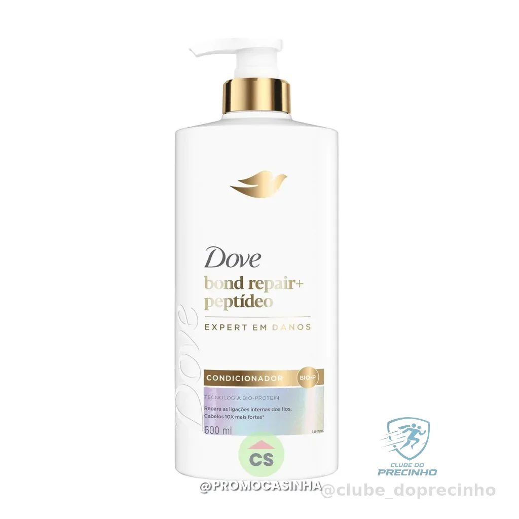 Dove Condicionador Bond Intense Repair + Peptídeo 600ml Pump