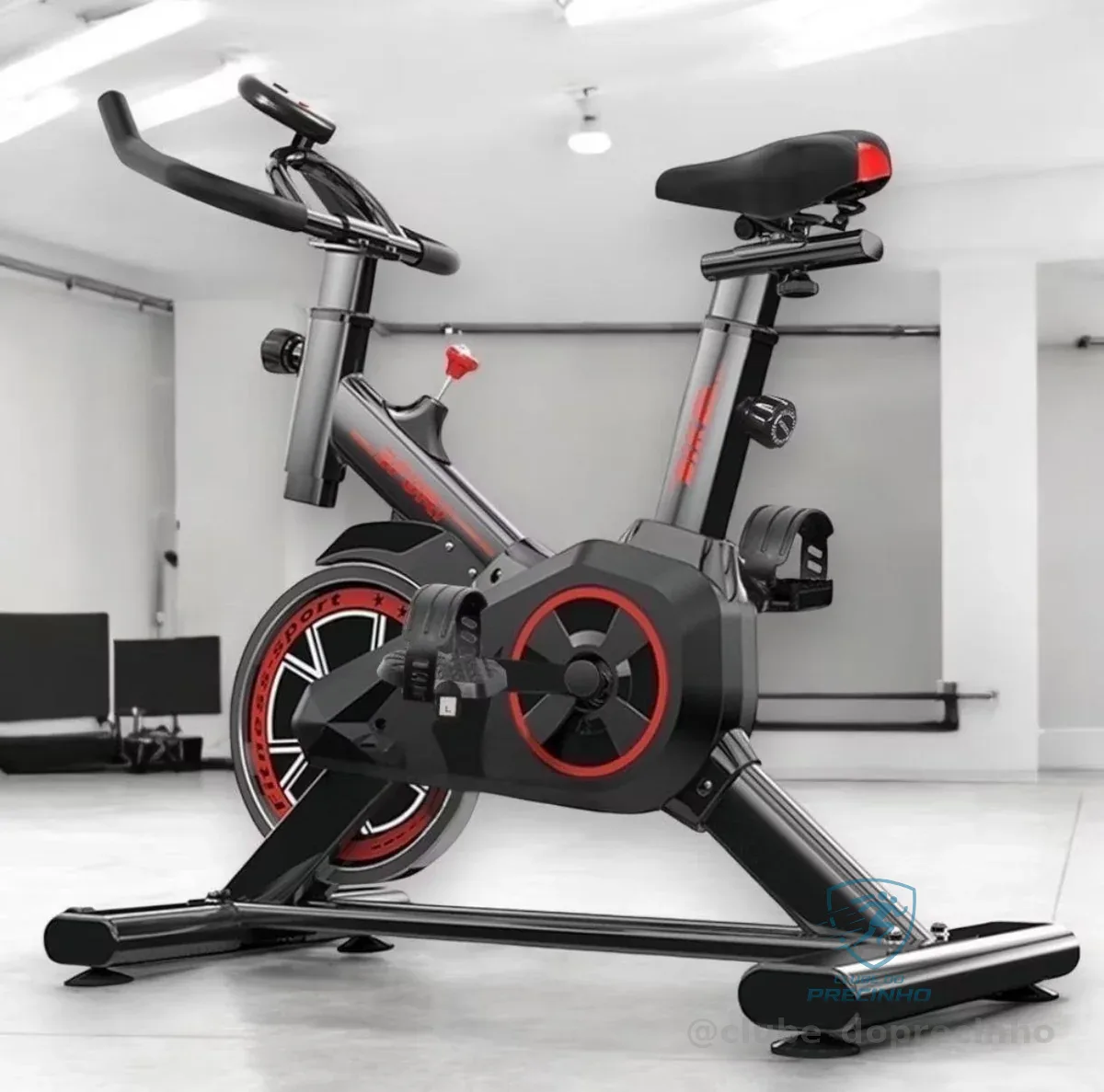 Bicicleta Spinning Ergométrica Para Exercícios Com Monitor Profissional Sport Suporta até 120kg