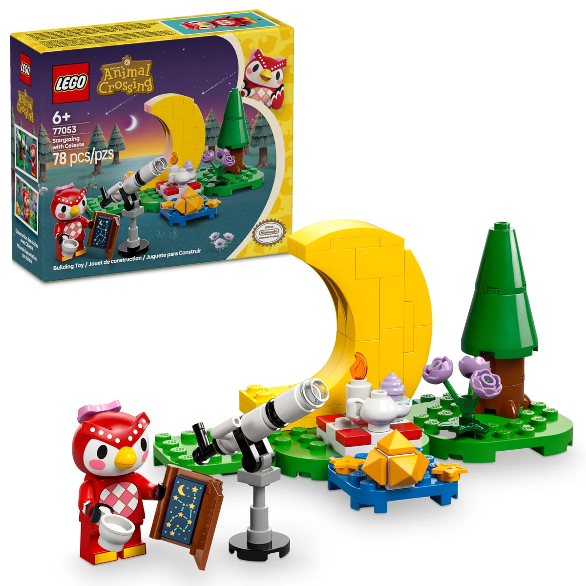 LEGO Animal Crossing Admirando estrelas com Celeste 77053