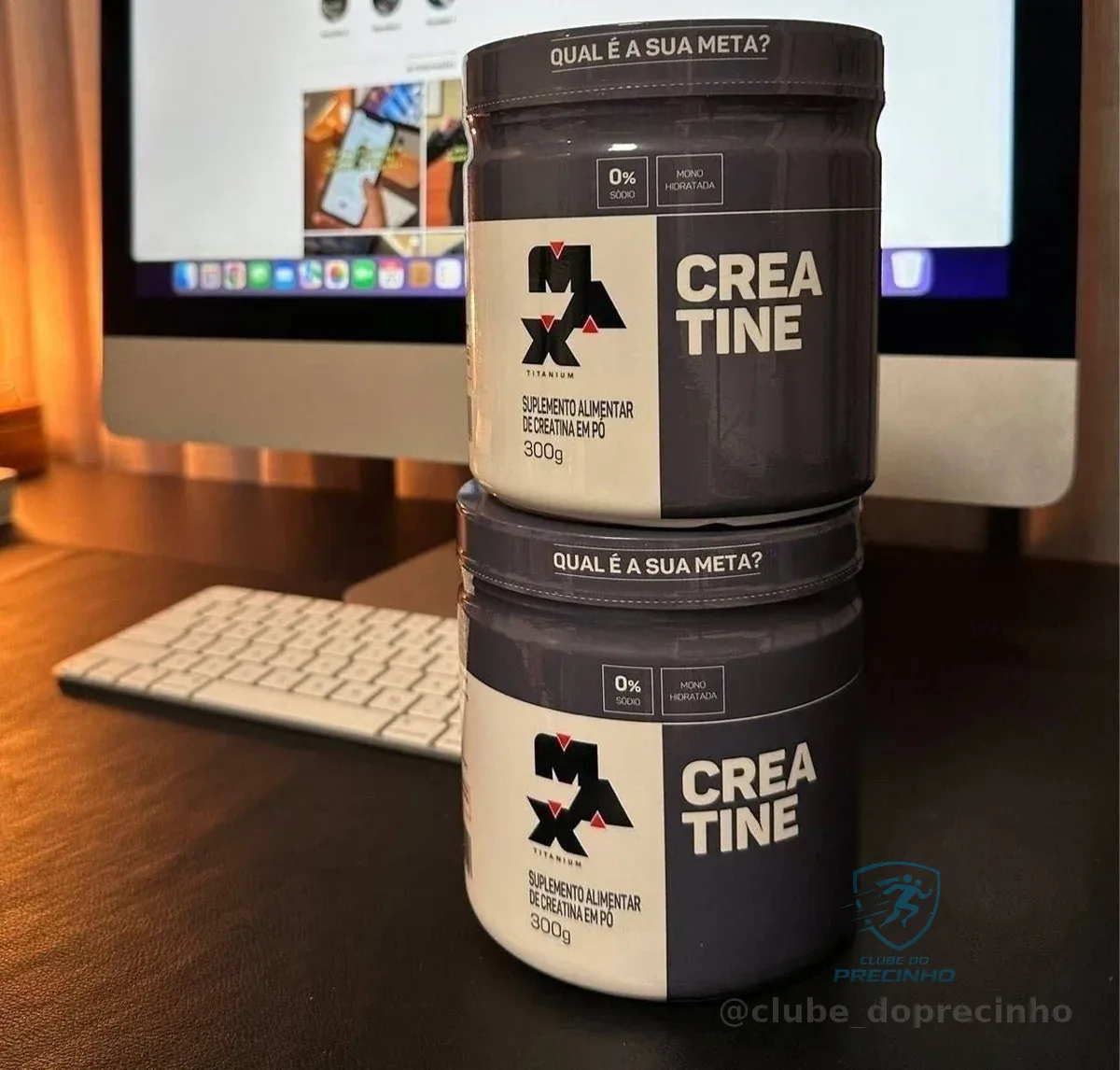 Kit 2x Creatina 300g Max Titanium Monohidratada sem sabor Mercado Livre