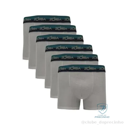 Kit com 6 Cuecas Zorba Boxer Max 702