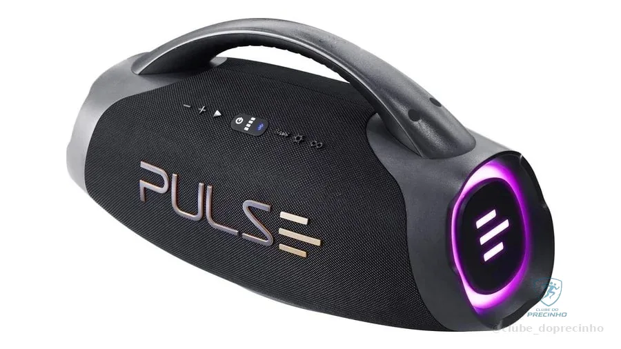 Caixa de Som Bluetooth Pulse X Boombox 220W RMS, Resistente a Água e com Iluminação LED – SP626