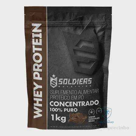 Whey Protein Concentrado 1kg Sabor Chocolate Belga Soldiers Nutrition Mercado Livre
