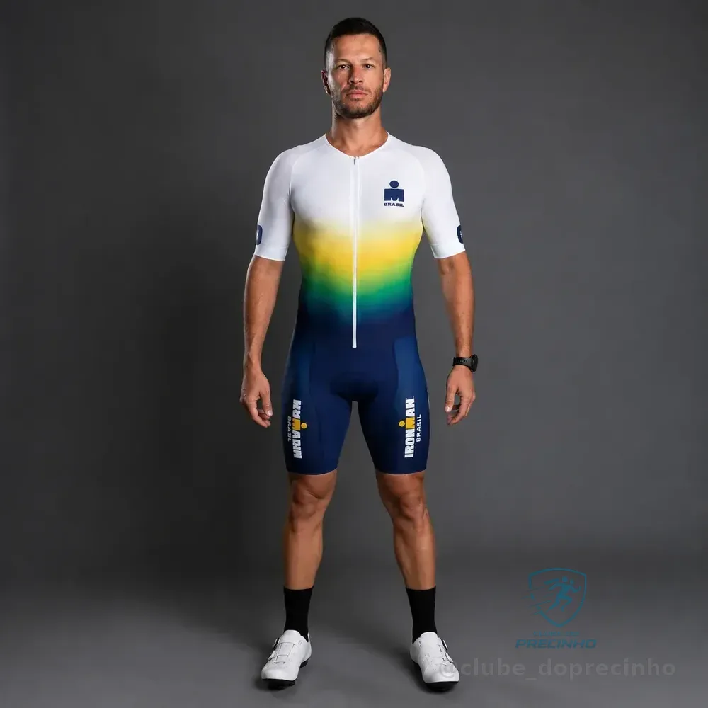 Macaquinho Triathlon C/ Manga Ironman 140 Woom Masculino Iii Azul G