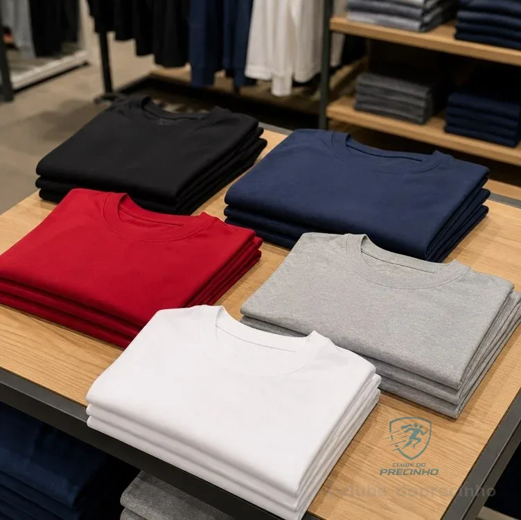 Kit Com 5 Camisetas Masculinas Lisa Multicolorida Mercado Livre