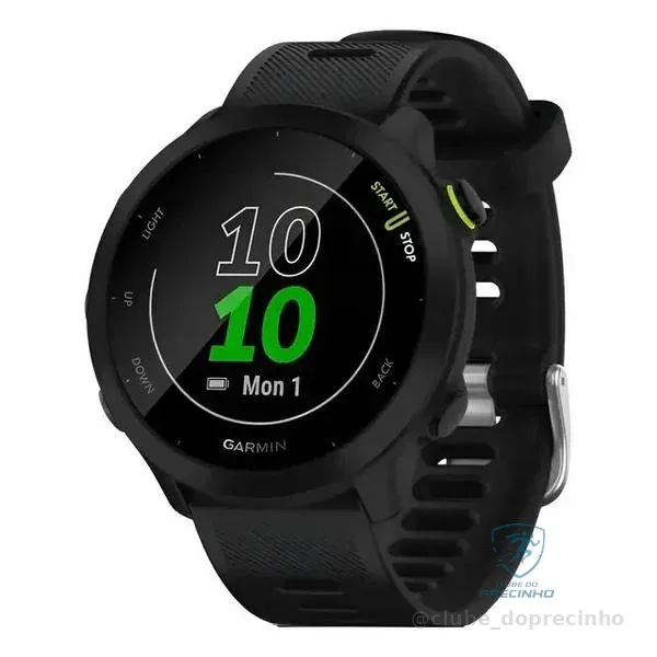 Relógio Smartwatch Garmin Forerunner 55 Mesh com Monitor de Frequência Cardíaca - Preto Mercado Livre